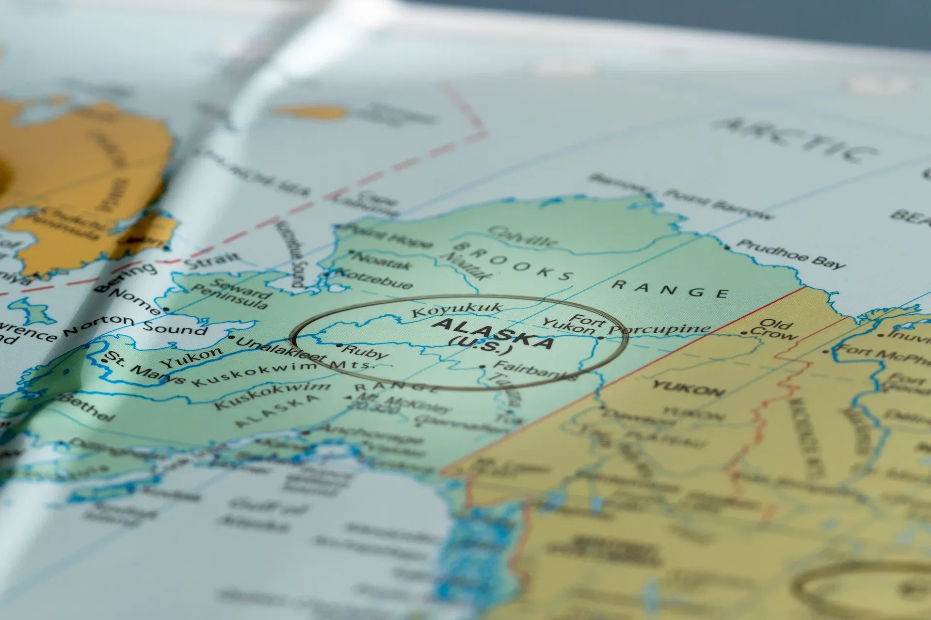 Geographic map of Alaska — statewide service coverage